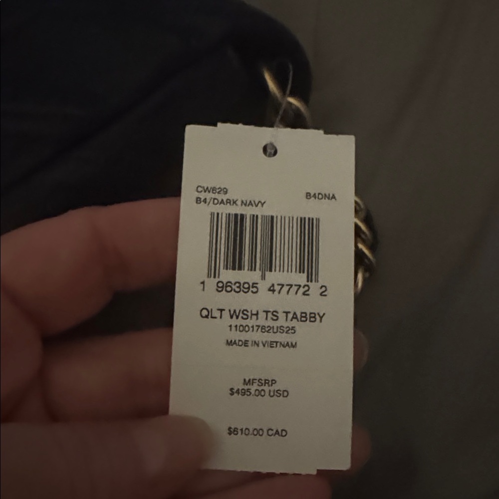 Coach Navy Blue Times Square Tabby, Crossbody bag with brushed gold hardware NWT - Picture 5 of 12